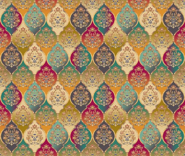 Multi-Chromatic Mughal Ogee Alcove Grid