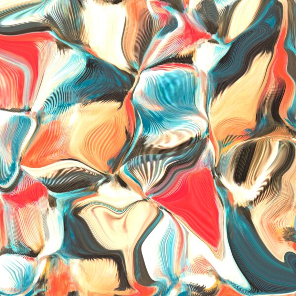 Solar-Crimson & Cerulean High-Velocity Liquid Fusion