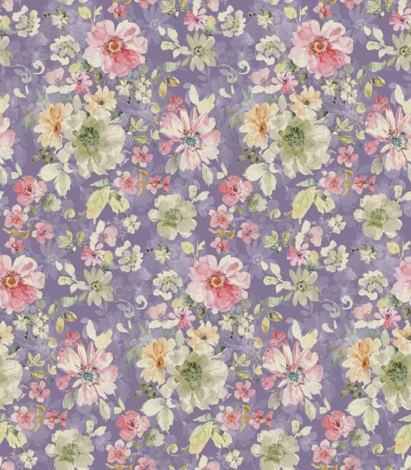 Violet-Botanical & Watercolor-Fusion