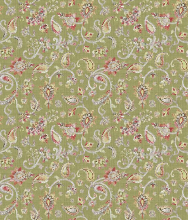 Moss-Jade Paisley & Filigree-Scaffold Heritage