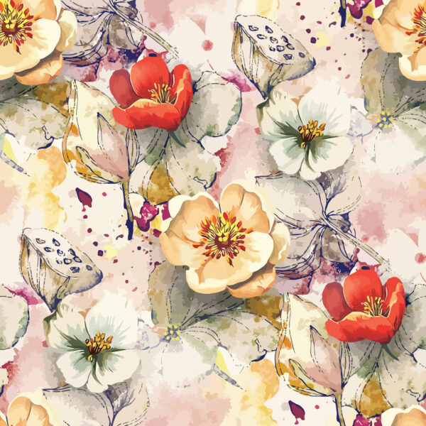 Saffron-Rose & Crimson-Splatter Heritage