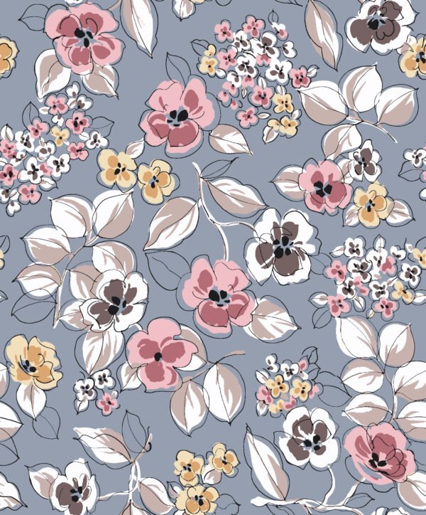 Slate-Blue & Dusty-Rose Illustrative Heritage
