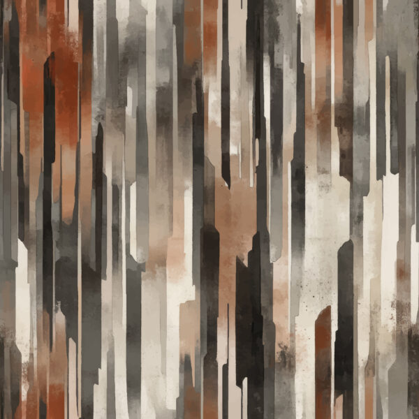 Amber-Obsidian & Tectonic-Ikat Abstract